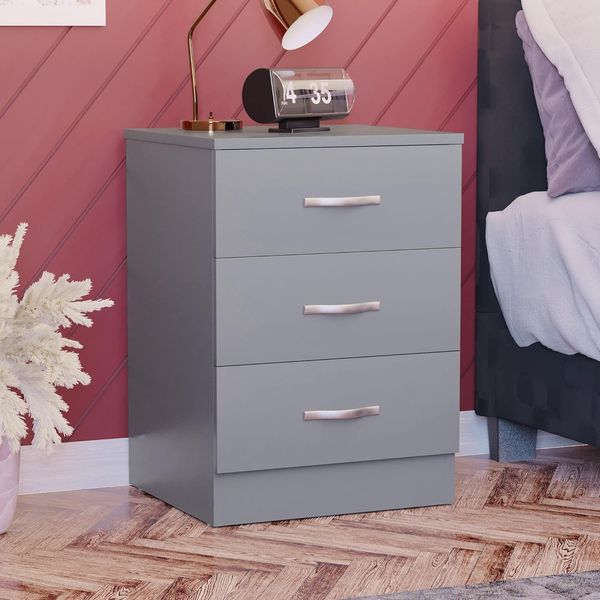 Vida Designs Kommode, Metall, Grau, H 56cm x W 40cm x D 36cm