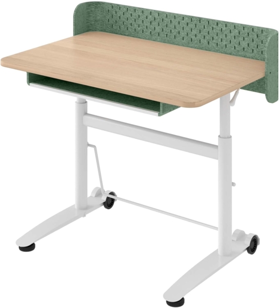 Ergotopia 'Desktopia Kids' Kindertisch, höhenverstellbar, Holz & Rostfreier Stahl, 108 x 90 x 56 cm