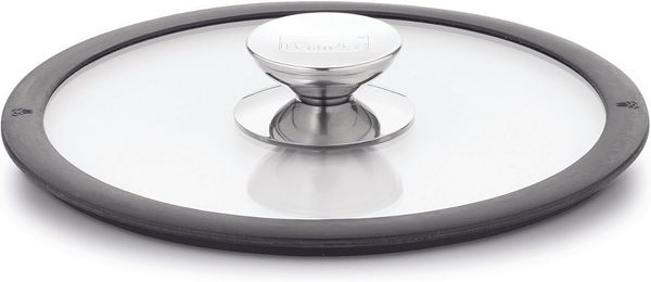Berndes 007580 Glasdeckel mit schwarzem Silikonrand 20 cm