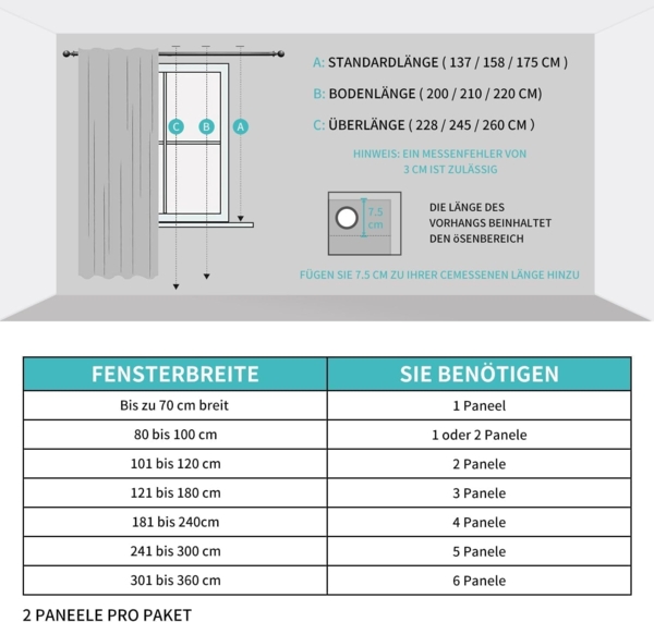 CUCRAF Leinenoptik Voile Vorhänge mit Ösen Gardine für Schlafzimmer Wohnzimmer,Weiß H242 x B132,2er Set Bild 6