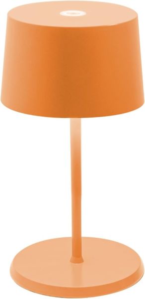 Zafferano, Olivia Mini Lampe, Tragbare und Wiederaufladbare Tischlampe mit Touch Control, Geeignet für Wohnzimmer und Außenbereich, Dimmer, 2700-3000 K, Höhe 22 cm, Farbe Orange