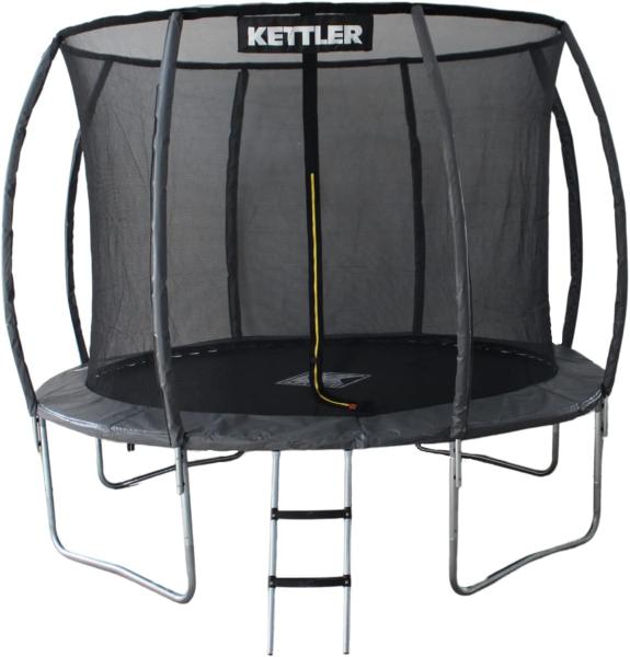 KETTLER Outdoor Trampolin JUMP inkl. Sicherheitsnetz, Schwarz/Grau Ø 305 cm