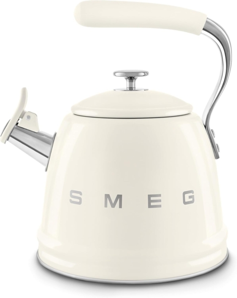 SMEG Wasserkessel Wasserkocher 2,3L Induktion Edelstahl Creme WKF01CR