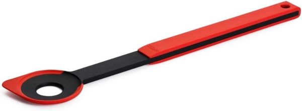 WOLL CookIt Lochlöffel mit Silikonrand, Länge 32,5 cm, Silikon mit glasfaserverstärktem Kern, für alle Herdarten & Pfannen, spülmaschinengeeignet & hitzebeständig bis 220 °C