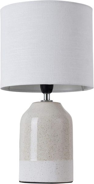 Pauleen Tischleuchte Sandy Glow max. 20W 230V Stoffschirm Keramik, ohne Leuchtmittel, Stoffschirm, Keramik, E14 - Lieferumfang ohne Leuchtmittel