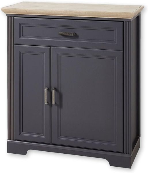 Schuhschrank YASE Garderobe in Graphit und Artisan Eiche 93x102 cm
