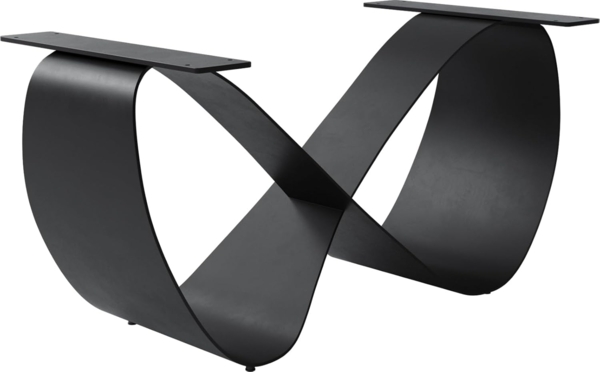 Tischgestell Infinity Metall Schwarz für Ausziehtisch von 180-300 cm