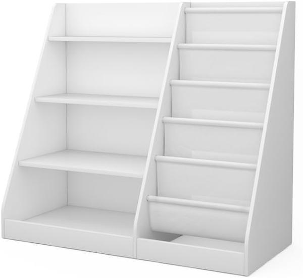 Vicco Kinderregal Weiß 90 x 80.5 cm mit großen Ablagen, Conny