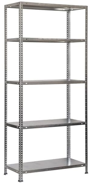 SimonRack Schwerlastregal, Lagerregal, 180 x 90 x 40 Metallregal, Kellerregal, Biegestelle 100 kg, 5 Fachböden, Galvanisiert - Comfort