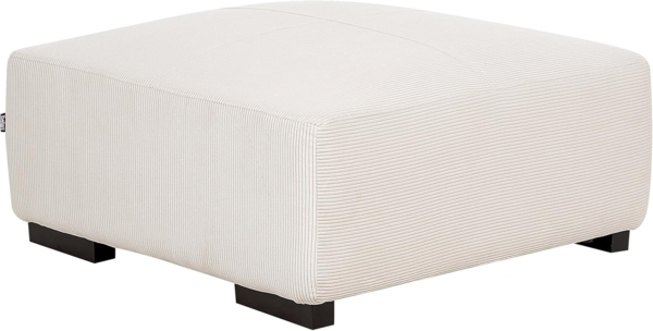 Ecksofa mit Ottomane LUNGO Cord Cremeweiß Rechtsseitig Bild 9