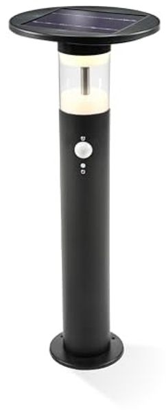 esotec LED Solarleuchte Metall PIR-Standleuchte Amelia H53cm 3Modi 36LEDs 3000K Garten 102746, LED fest integriert