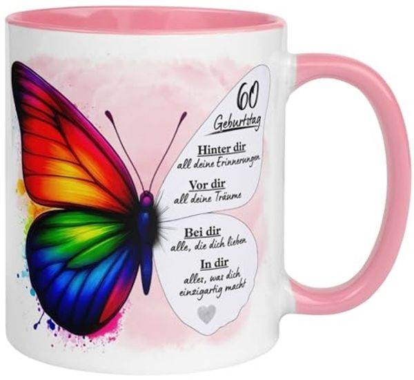 Momentals Tasse 60. Geburtstag Frau – Weil du einzigartig bist – Geburtstagsgeschenk, Gratis Versand · Links-&Rechtshänder · Spülmaschinenfest