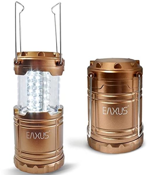 EAXUS Gartenleuchte 30 LED Campinglampe Batteriebetriebene Lampe für In- und Outdoor, LED fest integriert, Ausziehbar
