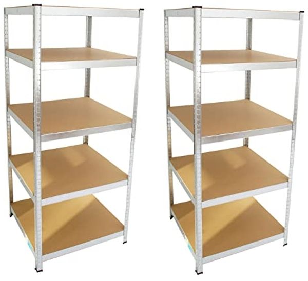 2x Schwerlastregal 180x75x75cm 875 kg 5 Böden Regal Steckregal Lagerregal
