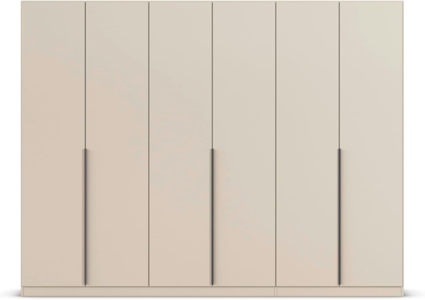 Rauch Möbel Alabama, Kleiderschrank, Garderobe, 6-türig, Zubehör Premium, 3 Kleiderstangen, 6 Einlegeböden, Schubladeneinsatz, Farbe Beige, Griff Grau metallic, 271 x 210 x 54 cm Bild 8
