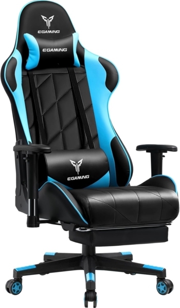 GTPLAYER Gaming-Stuhl Racing Gamer Stuhl, Ergonomischer Gaming Sessel Gaming Chair PU Leder, erbreiterte Rückenlehne 150KG