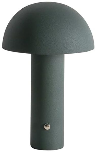 Kabellose LED Tischlampe BOJO mit Dimmer Metall Dunkelgrün