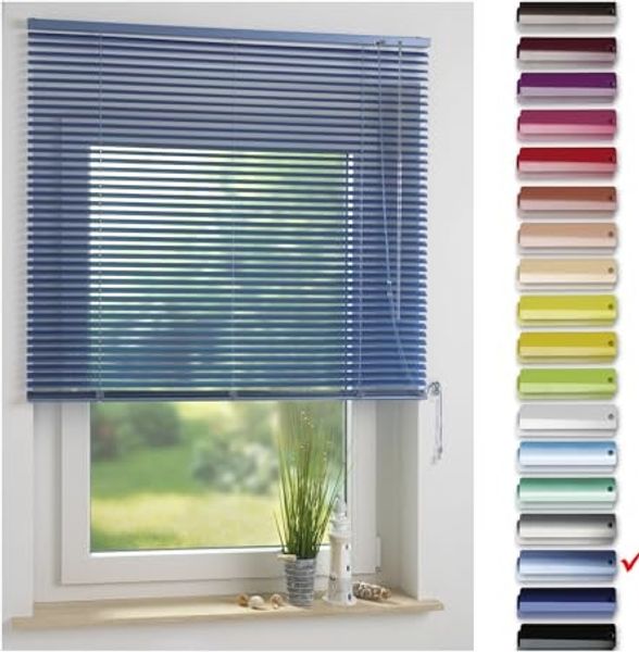 Liedeco Jalousie Aluminium-Jalousie, mit Bohren, freihängend, Aluminium