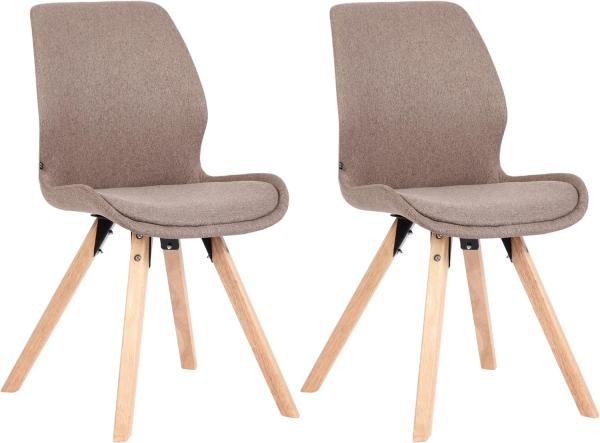 2er Set Stuhl Luna Stoff (Farbe: taupe)