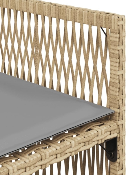 vidaXL 5-tlg. Garten-Essgruppe mit Kissen Beigemischung Poly Rattan 3211620 Bild 8