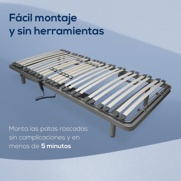 DUÉRMETE ONLINE Artilux Elektrisches Gelenkbett, 5 Ebenen, verstärktes Gestell, zuverlässig und leise, Deutscher Motor, 105x190 cm Bild 3