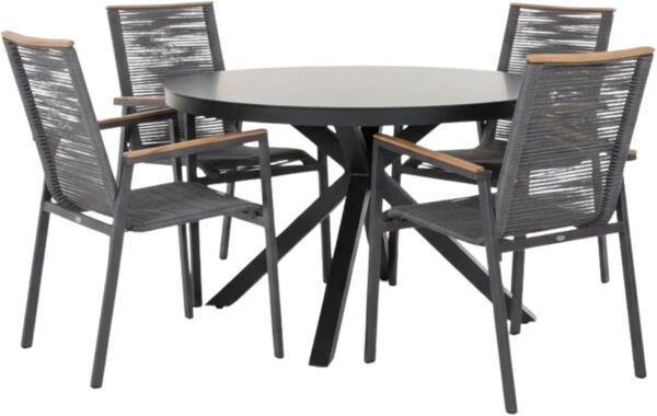 Gartenmöbelset Diningsessel Alicante mit Tisch Malaga 120cm