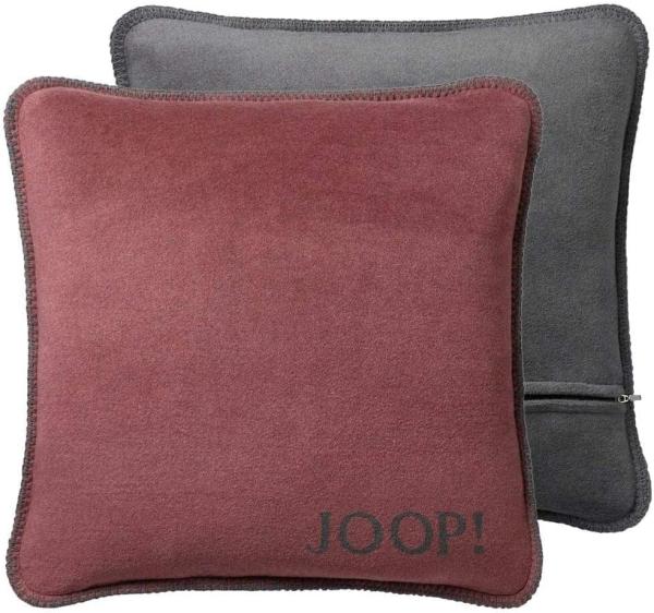 JOOP Uni Kissen Doubleface|50x50 cm Kissenhülle| Violett-Schiefer