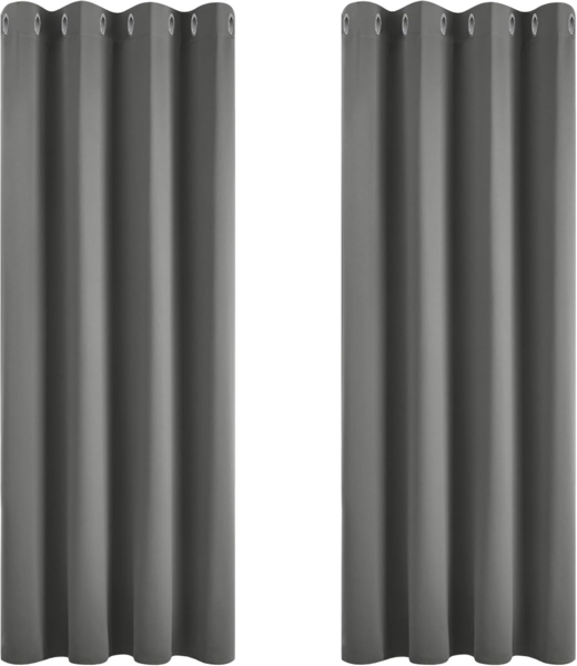 Deconovo Verdunkelungsgardinen mit Kälteschutz Gardinen Schlafzimmer Vorhang Blickdicht, 183x168 cm(HöhexBreite), Hellgrau, 2er Set
