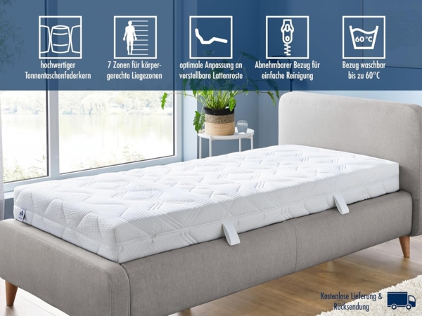 Badenia Irisette Lotus 7-Zonen-Tonnentaschenfederkern-Matratze 160x200 cm H2 Bild 7