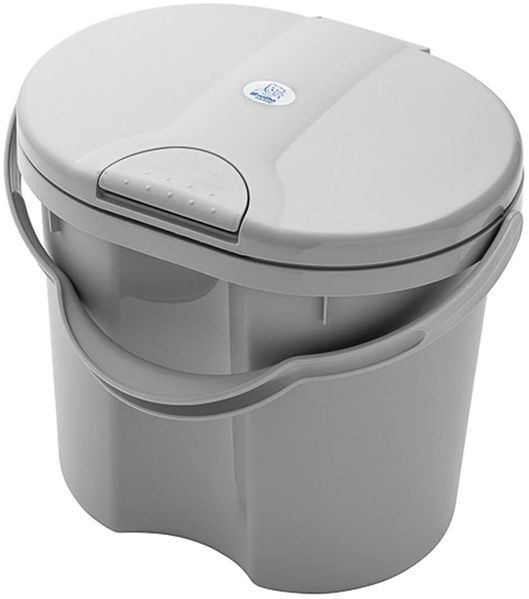 Rotho TOP Windeleimer 11 L Abfalleimer recycled zero waste version stone grey