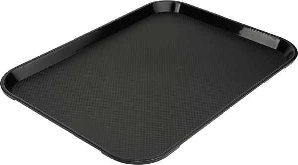 Contacto Fast Food Tablett 40cm schwarz Polypropylen schwarz, 40x30cm, spülmaschinengeeignet bis ca. +80°C, mit Stapelnocken