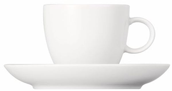 Thomas Sunny Day Espressotasse mit Untertasse, Porzellan, Weiß, Spülmaschinenfest, 80 ml, 2-tlg, 14720