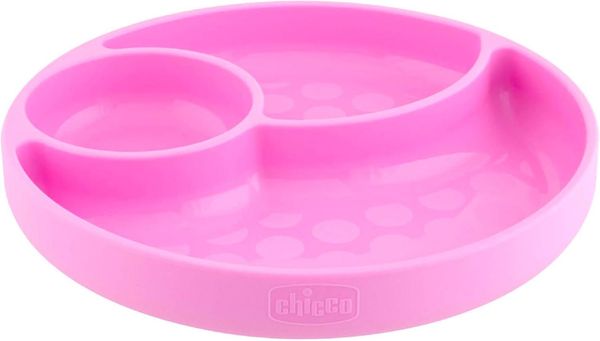 Chicco 00010216100000 Teller für Kleinkinder Pink Silikon Junge/Mädchen 1 Jahr(e)