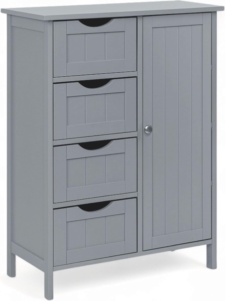osoltus Badezimmerschrank Beistellschrank Hampton 55x30x82cm grau Bild 6
