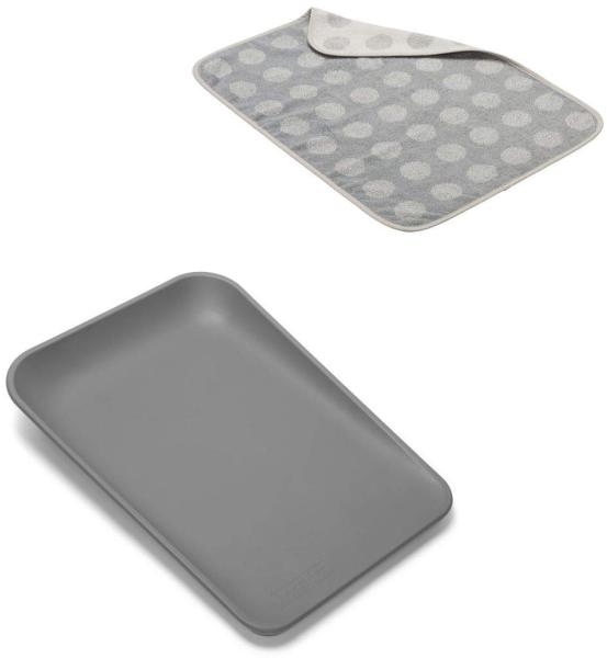 Leander Matty Wickelkissen In Der Farbe Dusty Grey + Topper Cool , 2 Stück (1Er Pack)