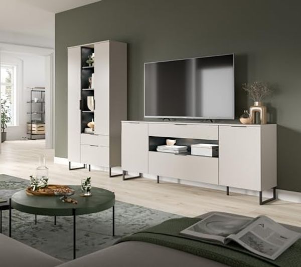 Wohnzimmer-Set >Noida< in kaschmir - 290x192x41cm (BxHxT)
