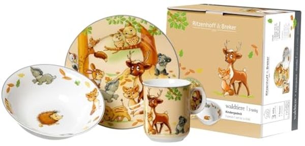 Ritzenhoff & Breker WALDTIERE Kindergeschirr Set 3-teilig