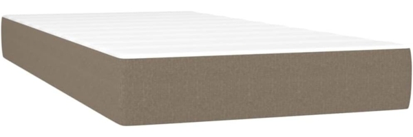 vidaXL Boxspringbett mit Matratze Taupe 200x200 cm Stoff, Härtegrad: H2 [3142525] Bild 5