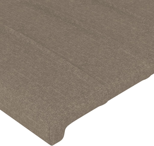vidaXL Boxspringbett mit Matratze Taupe 200x200 cm Stoff, Härtegrad: H2 [3142525] Bild 9