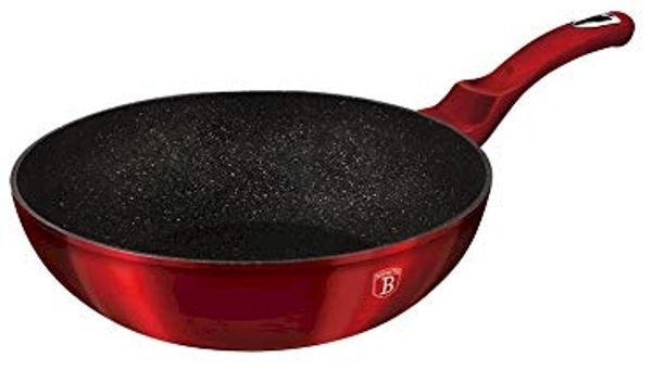 Berlinger Haus Berlinger Haus Granit-Wok 30 cm Metallic Line Burgundy BH6166