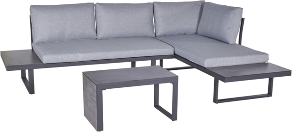 LC Garden »Sungardo« Gartenlounge Set 3tlg. anthrazit Aluminium/HPL Loungeset Balkonset Lounge • Gartenmöbel Set • Loungemöbel • Garten & Terrasse