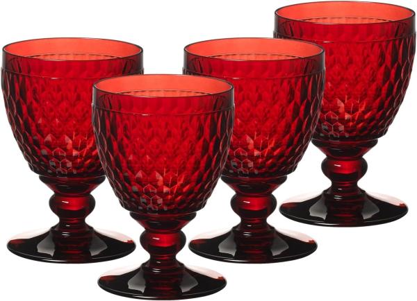 Villeroy & Boch Vorteilset 4 Stück Boston coloured Wasserglas red Kristallglas rot 1173090130