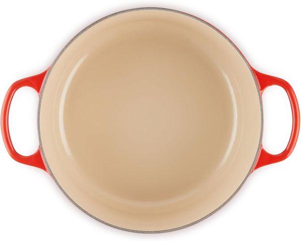 Le Creuset Signature Gusseisen-Bräter mit Deckel, Für alle Herdarten und Induktion geeignet, Rund, Kirschrot, 24,0 cm, 4.2 Bild 3