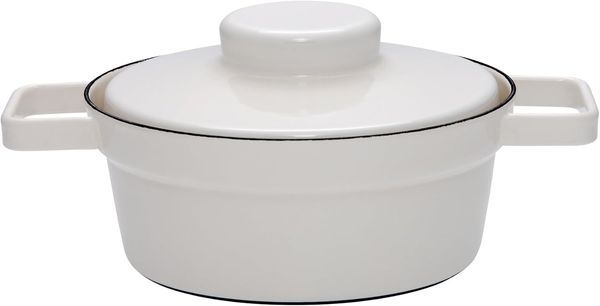 Riess Aromapot Kasserolle mit Deckel Ø20cm 1,2 Liter Light Grey Emaille Induktion