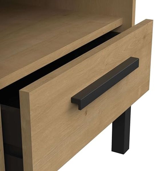 Calicosy 'CRAFT' Nachttisch mit 1 Schublade und 1 Nische, Eichedekor Craft - L44,6 cm - Helles Holz Bild 6