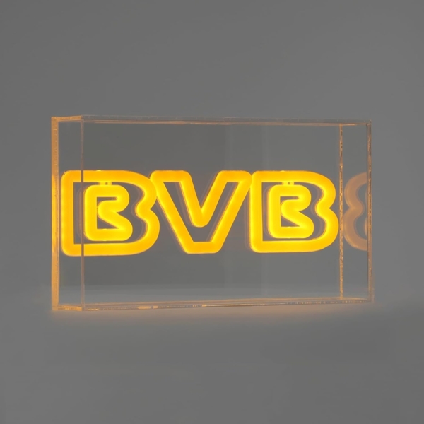 BVB Borussia Dortmund LED Lichtbox, Offizielles Merchandise, Gelb-Schwarz, Dekorative Beleuchtung Bild 2