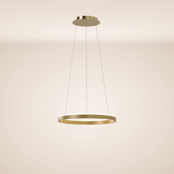 s.luce LED Ring Pendelleuchte rund Direkt oder Indirekt Gold Ø 40cm