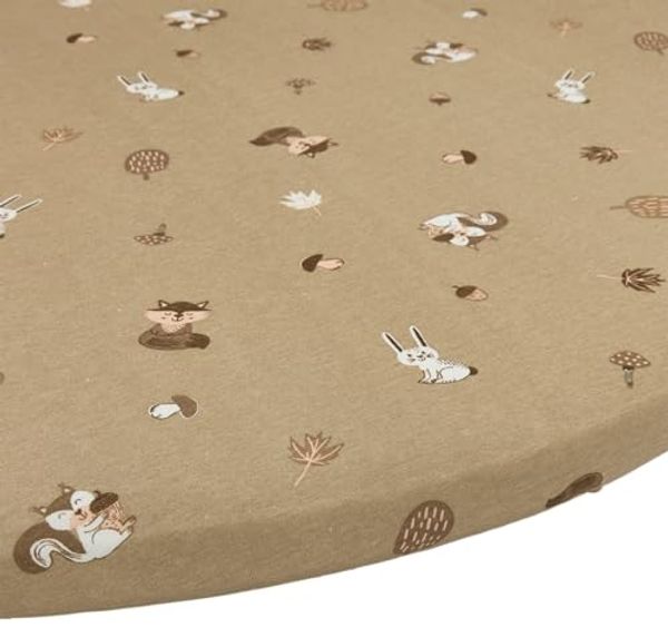 Meyco Hoeslaken jersey print Forest Animals Sand R