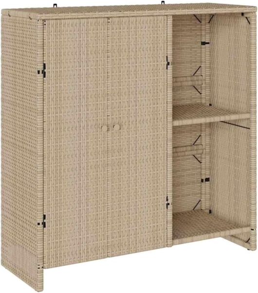 vidaXL Aufbewahrungsschrank mit Regal Beige 100 x 36 x 102 cm Rattan 4103824