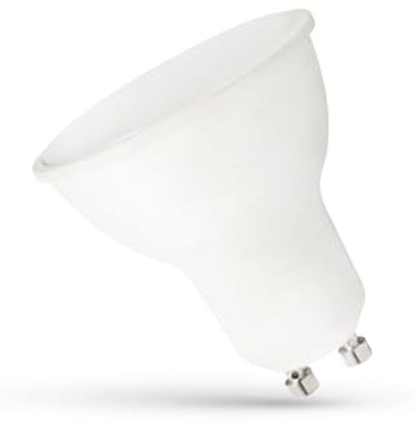 SpectrumLED LED-Leuchtmittel GU10 230V 7 5W SMD neutralweiß mit matter Abdeckung weißer Kunststoff SpectrumLED WOJ+14593